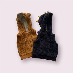 Baby Fuzzy Fleece Vests